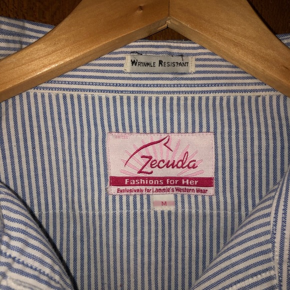 Zecuda western striped button down - Picture 3 of 6